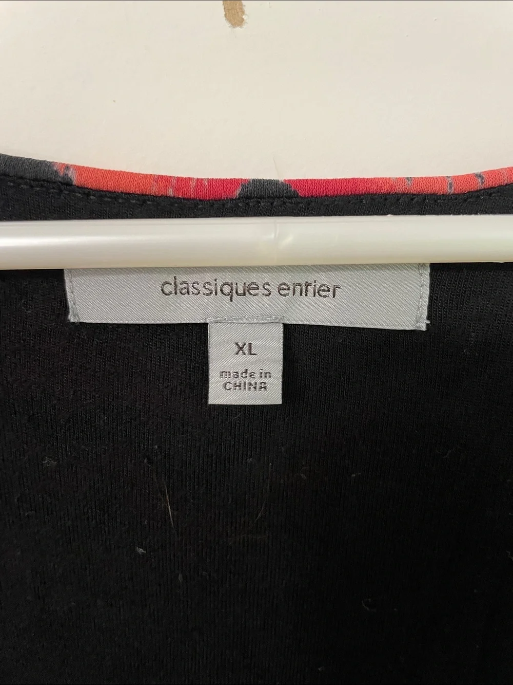 Classiques Entier Red and Black Floral Scoop Neck Lined Sleeveless Blouse XL